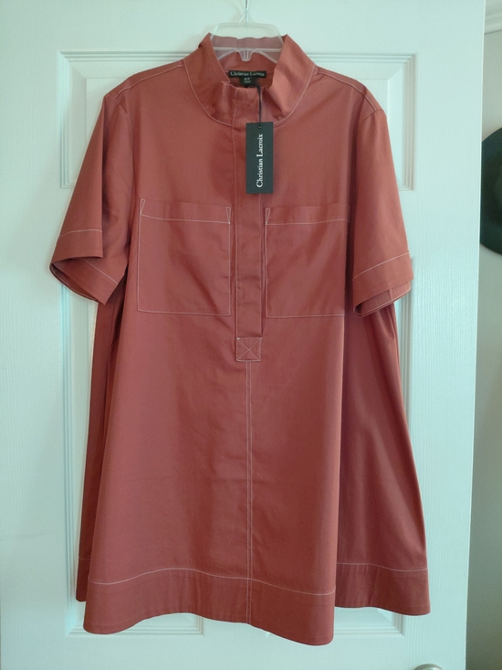 Christian Lacroix Dresses & Skirts - Christian Lacroix Ochre Short Sleeve Tunic Dress